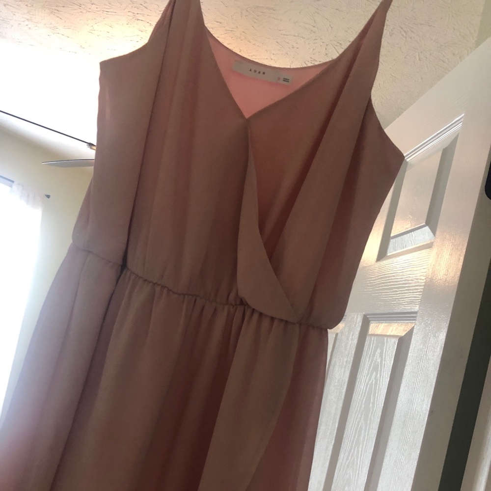 Lush Light Pink Hi-low dress
